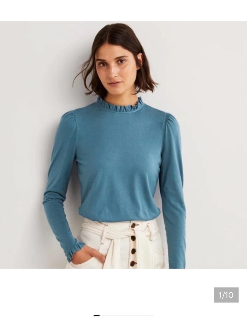 Boden Supersoft Frill Detail Shirt
